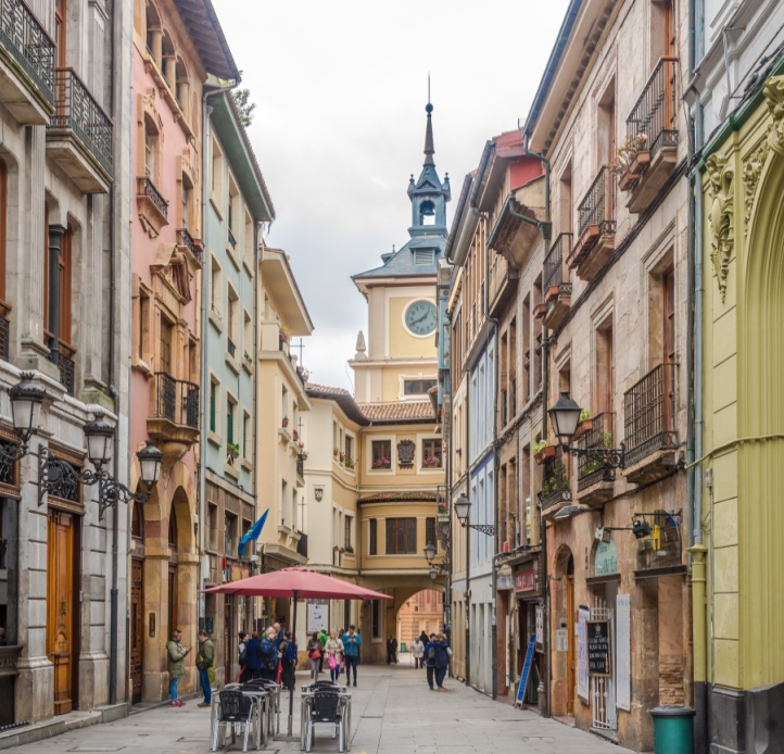 street view of oviedo, spain